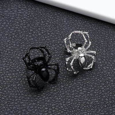 Vintage Hip Hop Adjustable Mens Rings Rock Promise Halloween Punk Spider Ring Simulation Animal