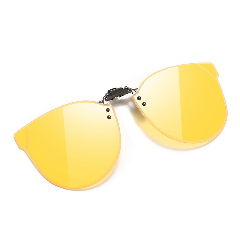 Sunglasses Polarized Clips Women'S Myopia Sunglasses Metal Clips Turnable Round Glasses 1023