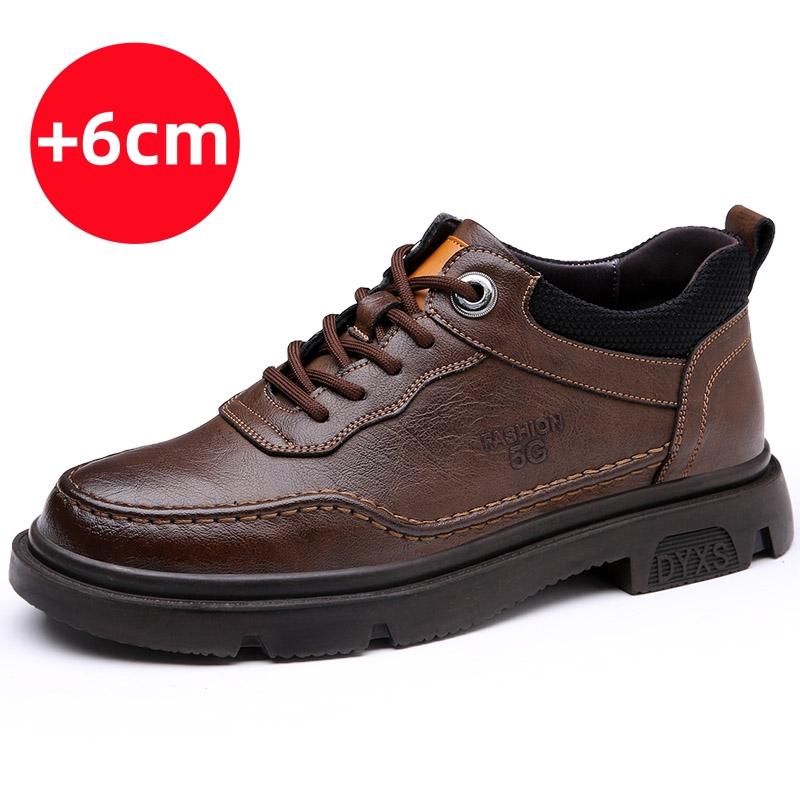 

Весна Осень Новые мужские туфли на высоком каблуке Высококачественные деловые туфли Мужские туфли из натуральной кожи Уличные туфли-оксфорды 43