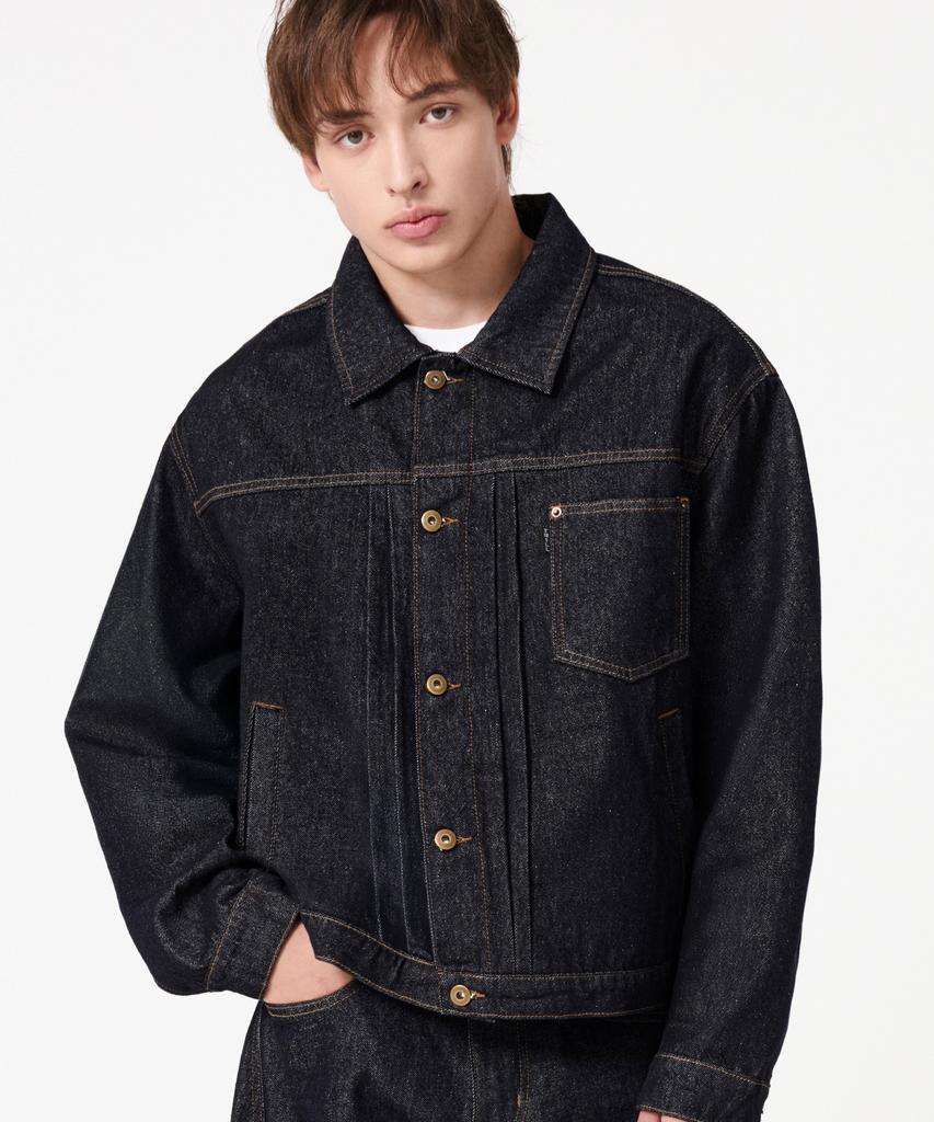 TRILLION [Non-Fade] 12Oz Type 1 Denim Trucker Jacket_Indigo