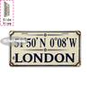 Tin Sign - Vintage Durable Metal Plaque Wall Decor, Home Office Bar Man Cave City Coordinate Birth Year License Plate Wall Art