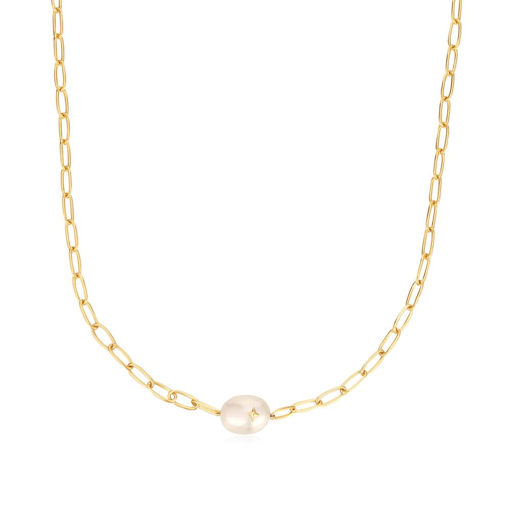 Freshwater Pearl Chunky Chain 925 Silver Necklace N043-05G