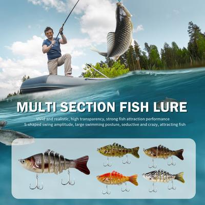 Fishing Fake Fish With Spinnerbait Blades For Surface Water, Slow Sinking Swimbaits For Trout And Bass