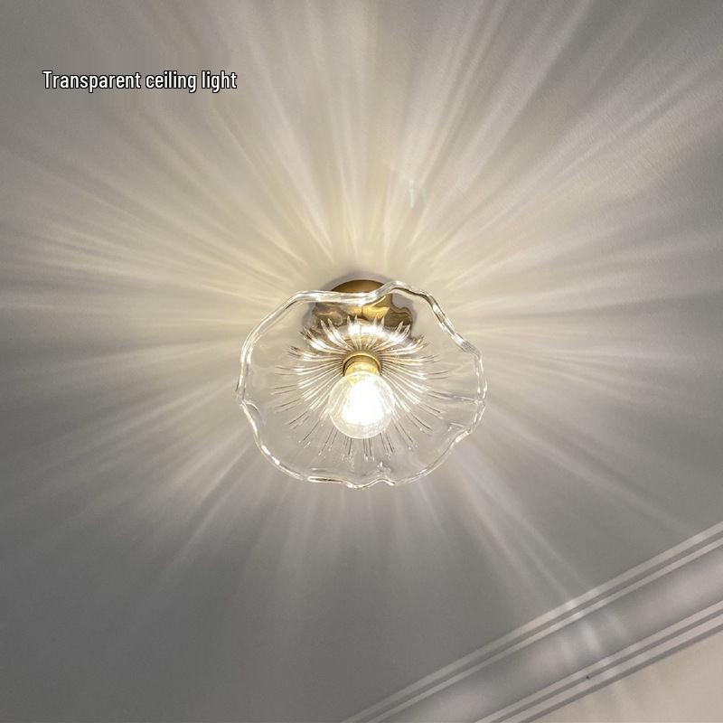 

Luxury Retro French Crystal Copper Pendant Light for Bedside, Aisle, and Corridor Includes LED Warm Light