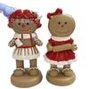 New Christmas Decoration Resin Statue Ornament Gingerbread Man Girl Home Tabletop Party Decoration Ornament