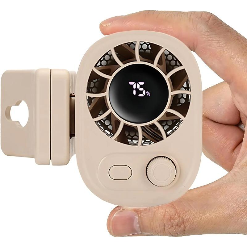 Clip-On Car Fan 360° Rotatable 100-Speed Portable Cooling Fan USB Rechargeable Lightweight Long Life for Car Home Office Outdoor Use