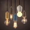 3 style kolorowe krótkie Loft Nordic Cement wisiorek światła nowoczesna lampa led E27 110 V przewód restauracja!