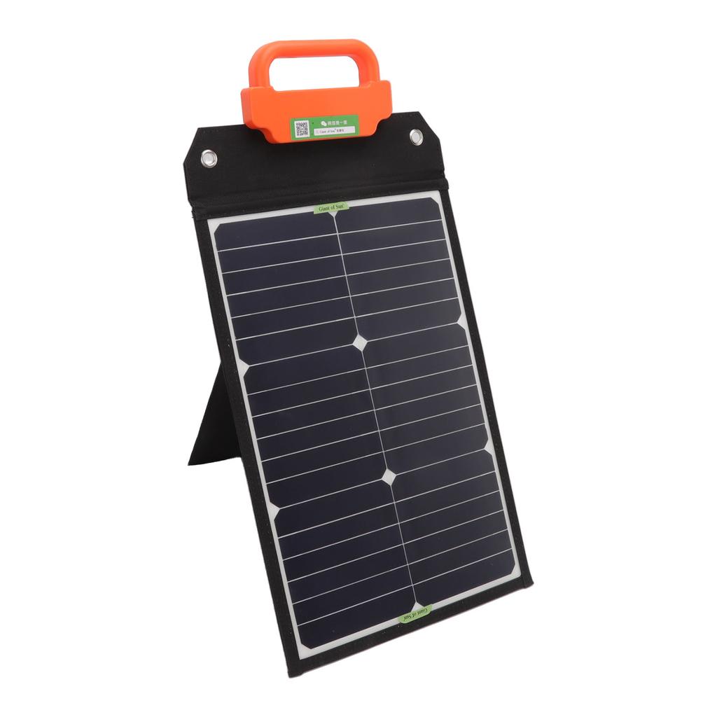 50W 18V Solar Charger Portable with Handle Dual USB Fast Charging Monocrystalline Solar Panel For