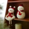 Pupazzo di Neve Peluche Ciondolo di Natale Appeso all'Albero di Natale Ciondolo Carino Bello Decorazione Scena Ornamenti da Appendere all'Albero di Natale