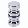 Aluminum Alloy Door Handle 1.1" Dia Single Glass Door Knob Bathroom Shower Cabinet Handle w/ Screw Home Hardware