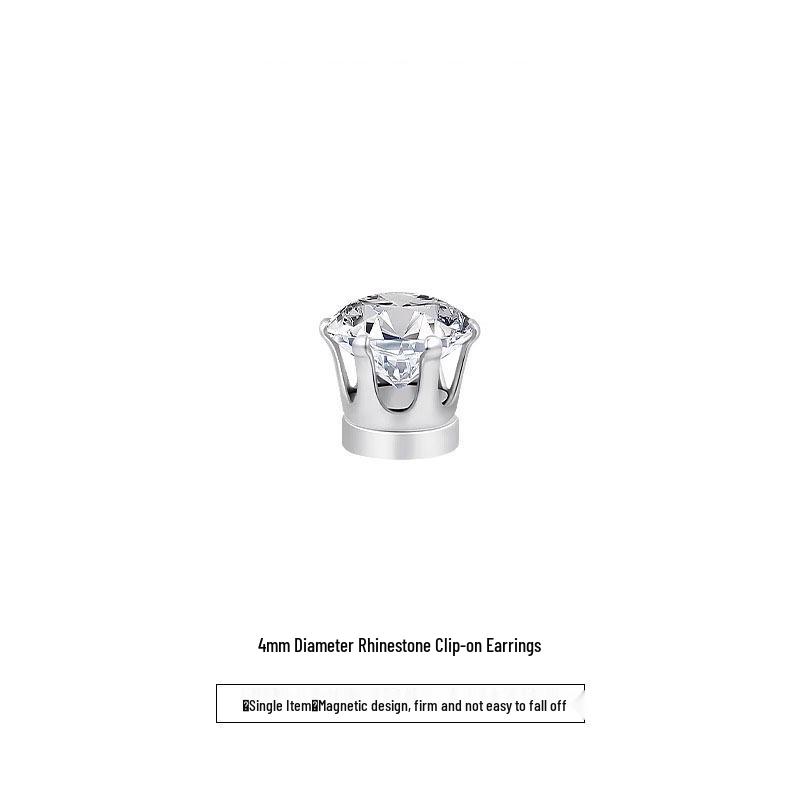 Super Shiny Magnetic Ear Studs: No-Pierce Clip-On Earrings for Women & Men.