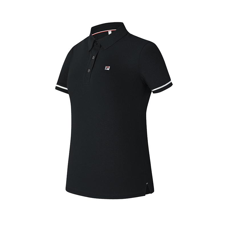 New FILA Athletics Polo Shirt Women's Pitch Black A11W523104F-BK