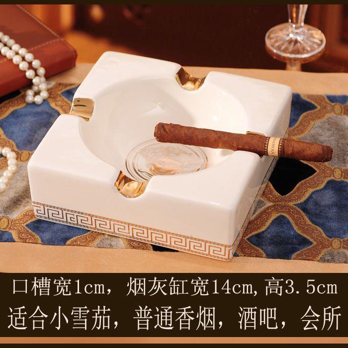 European style ashtray ceramic ashtray creative trend fashion retro living room coffee table large home office
