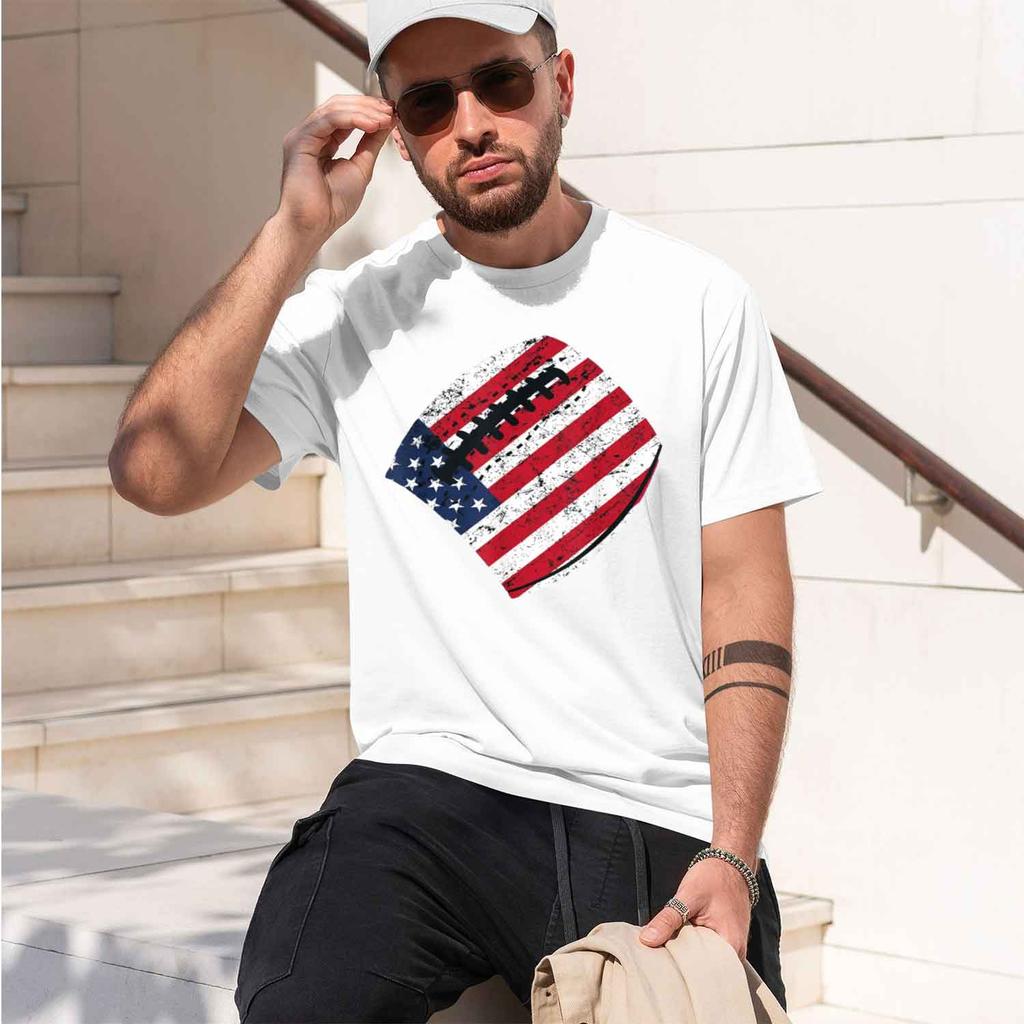Ameran Football Us Flag 4th Of July Patriot Grh Unisex Tshirt Summer Shortsved Breathable Sweatwking Versatile 2026 New Model Sh