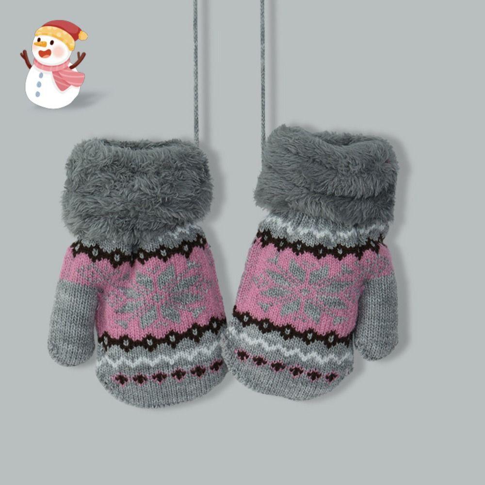 Windproof Kids Winter Gloves Coldproof Baby Gloves Cute Knitted Gloves  Outdoor