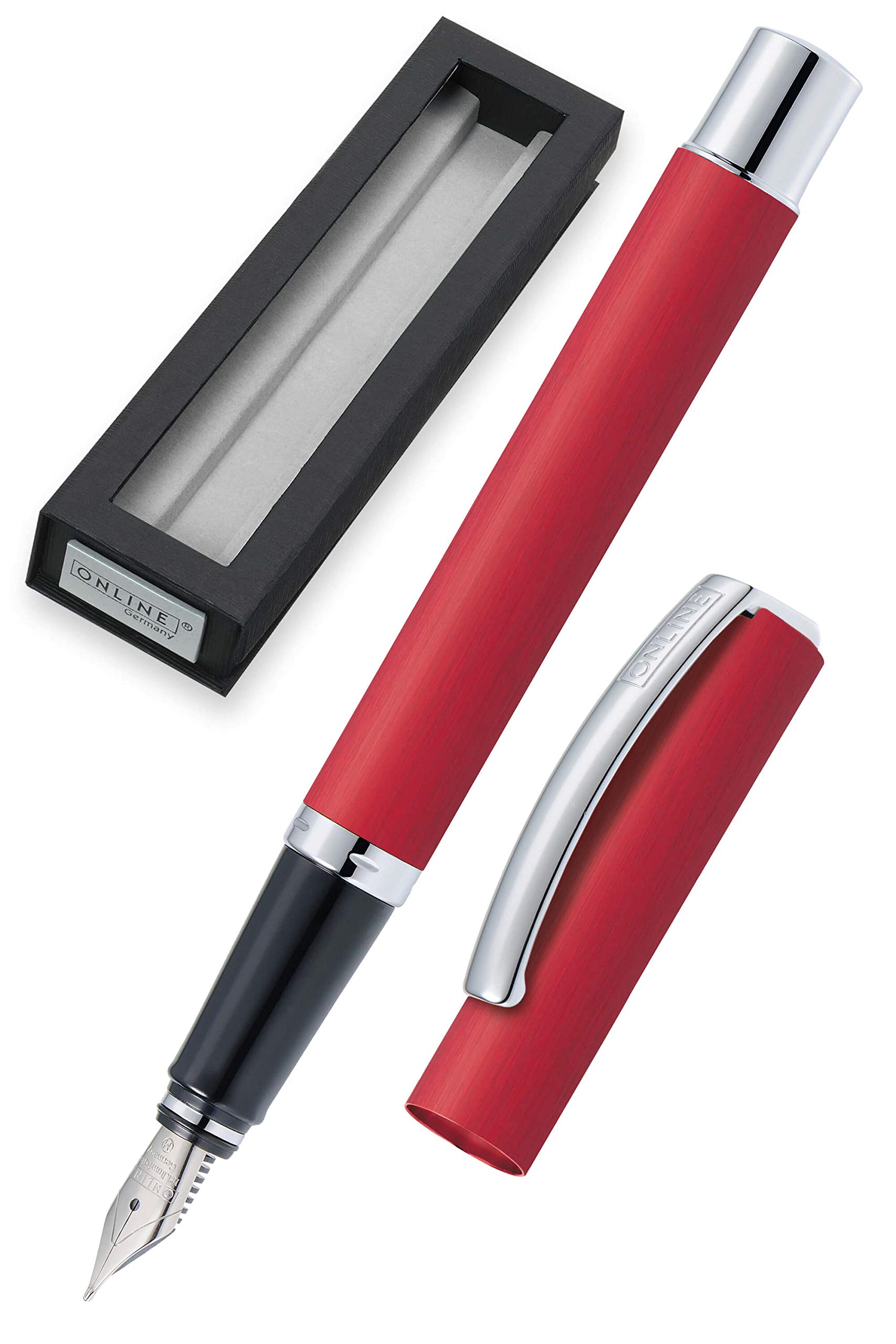 

ONLINE Vision Red Fountain Medium Officially Imported Pen, Nib, 36622,