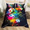 Cartoon Soccer Duvet Cover Set Printed Football Bedding Sets for Kids Boys Girls Bedroom Decor Sports Theme Comforter Cover Set9