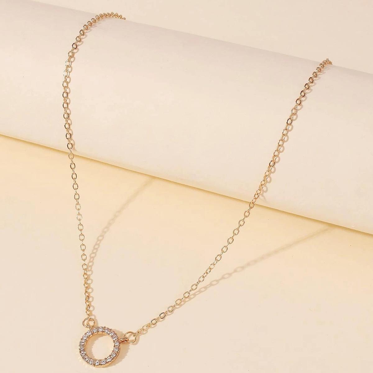 

Новая цепочка с бриллиантами в форме персикового сердца на ключицу, креативное простое ретро-кольцо с бриллиантами и подвеской в виде бабочки для женщин