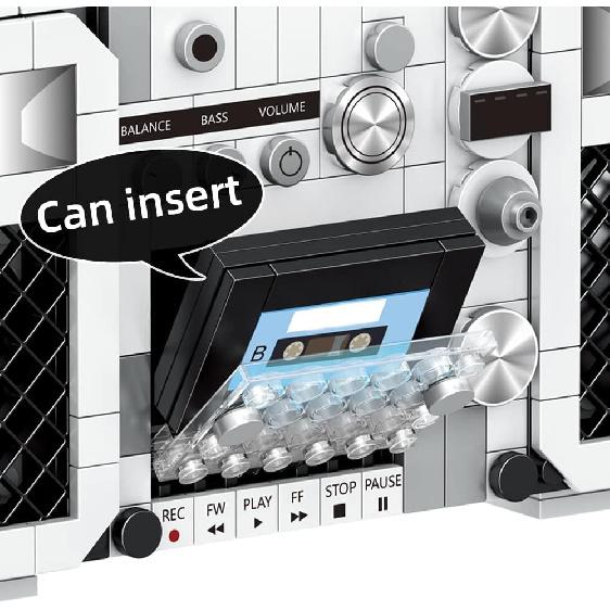 Vintage Mini Radio Building Blocks Gifts for Christmas, Birthday, Valentine's Day, Thanksgiving, Table Decoration Hand-Operated Present Adults Girls