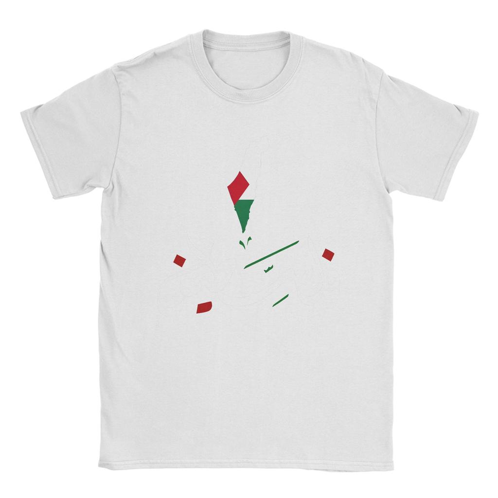 Palestine Map Arabic Art T Shirt Beach Streetwear Tshirts 100 Cotton Leisure Tshirt For Unisex Short Sleeve Pattern Tees