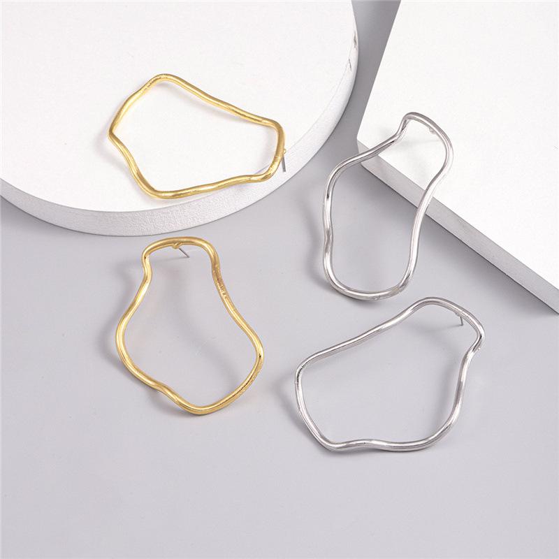 LATS Exaggerated Irregular Geometric Lines Earrings for Women Shape Simple Jewelry Accessories