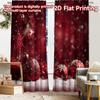 2pcs, 2D FLAT PRINTING Curtains (Without Rod) Festive Wonderland Halloween Festival Fashion Curtains Durable Polyester Fabric