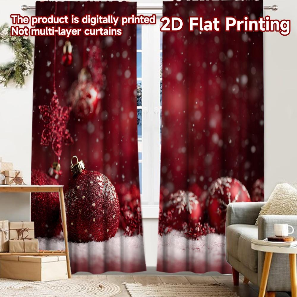 

2pcs, 2D FLAT PRINTING Curtains (Without Rod) Festive Wonderland Halloween Festival Fashion Curtains Durable Polyester Fabric 52.50 × 116.00 cm 2 pcs
