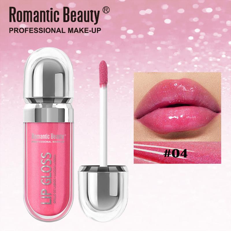 Mirror Pearlescent Lip Gloss Shimmer Plump Lip Gloss Easy to Color Lip Glaze Long-Lasting Liquid Lipstick Plumping Lip Oil
