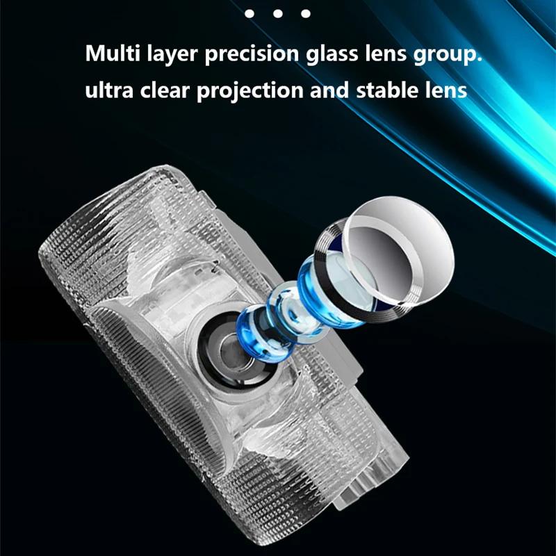1 Pair For TOYOTA FORTUNER SW4 (2017-2022) Car HD LED Door Warning Light Projector Ghost Shadow Laster Welcome Lamps Auto Parts
