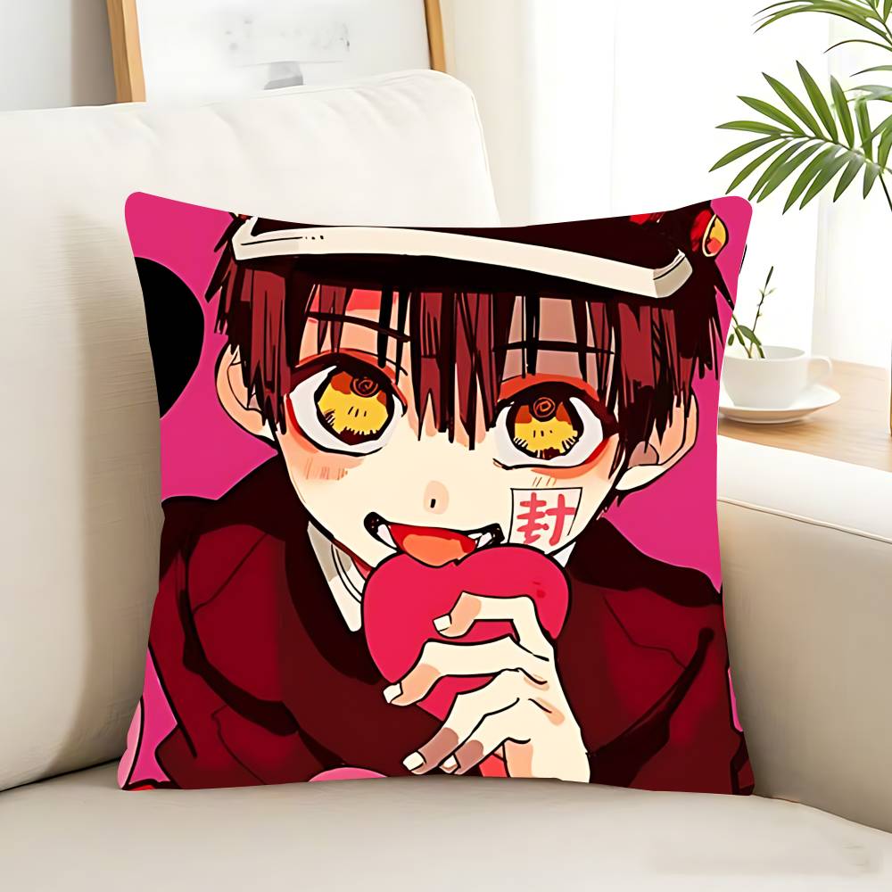 

Чехол для подушки Туалетный мальчик Ханако-кун Съемный Моющийся Чехол для подушки – Всесезонный Мягкий Лен 12x12in 30x30cm