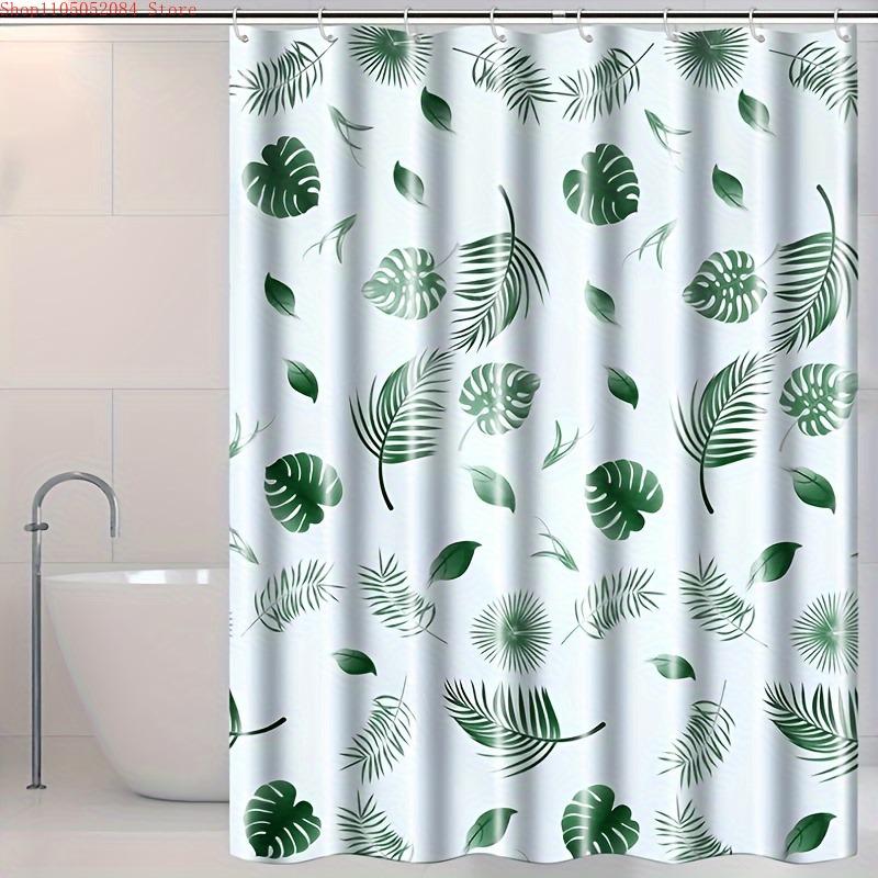 

One Fashionable Tropical Floral Shower Curtain Hook Pad Ring - With Hooks Waterproof Mildew Proof Easy Install Washable W60H190(CM)-1 Pcs