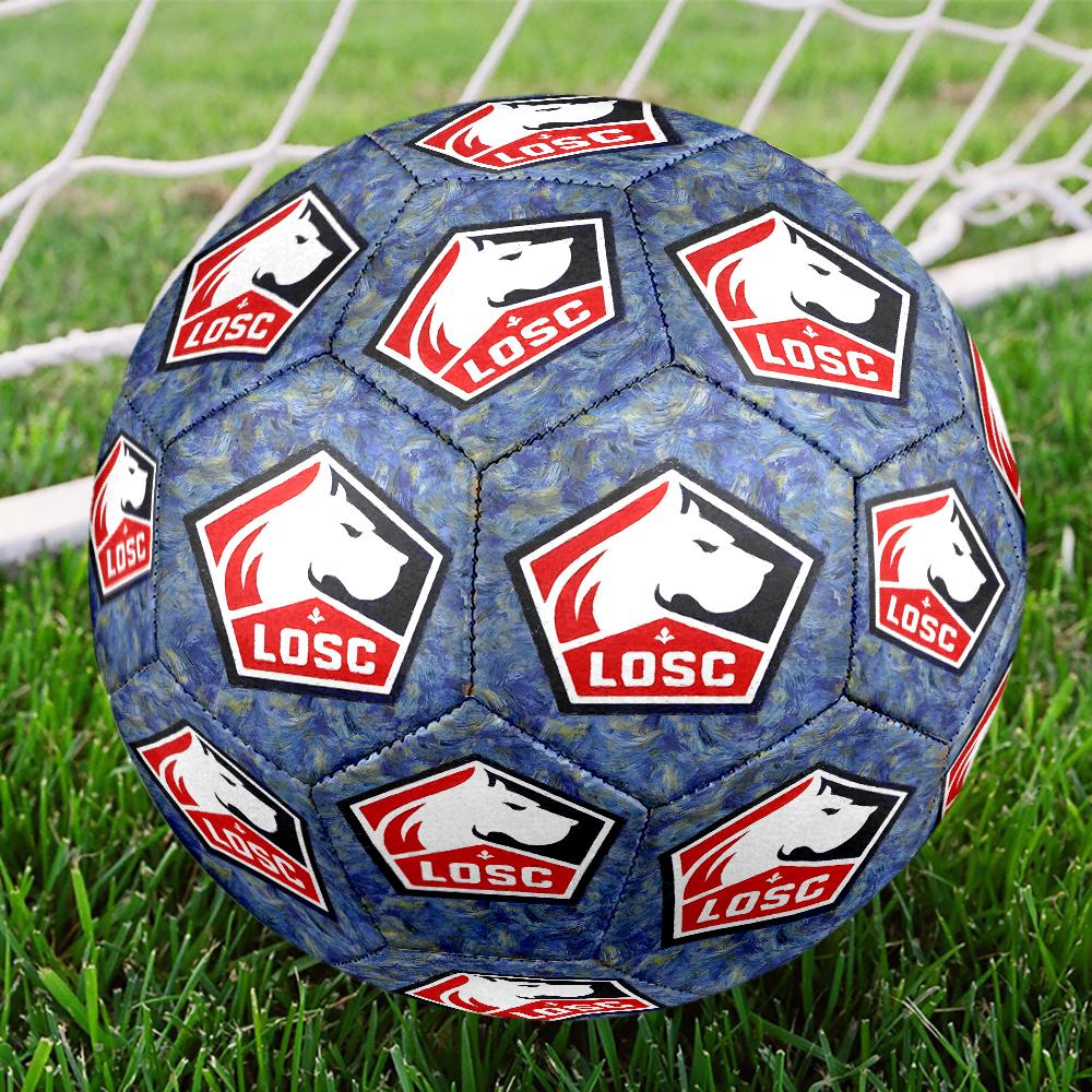 Lille Football Club Emblem Size 5 Soccer Balls, Anti-Slip, Protective Football, Outdoor Sport, a Unique Gift Suitable for him/her, Birthdays