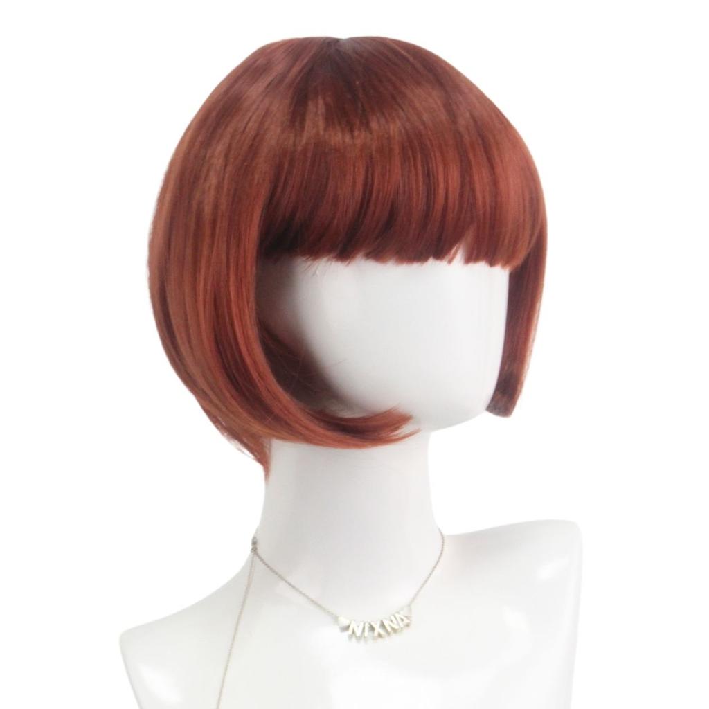 Unique Fashion with Multiple Synthetic Short Straight Bob Wigs with Bangs for Women and Girls Cosplay Costume Party Gifts