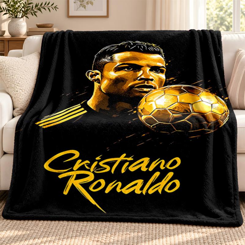 Cristiano Ronaldo blanket Flannel Blanket Soft Cozy Plush Throw for Sofa Bed Lightweight Home Decoration Outdoor camping