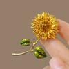 Sunflower Brooch - High-end, Exclusive, Small-scale, Feminine Garden-style, Premium Female Pin