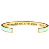 Baizihuahu This Too Shall Pass Mantra Cuff Bracelet, Adjustable Engraved Motivational Bangle Hidden Information Inspirational Encouragement