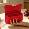 Women's Multifunctional PU Leather Clutch: Stylish Large-Capacity Wallet with Buckle Coin Purse