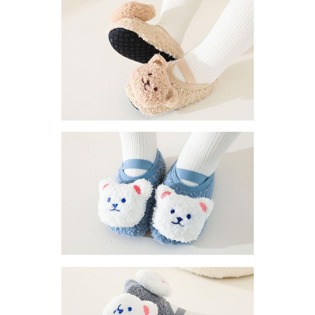 Floor Socks, Baby Shoes, Autumn and Winter Children's Men's Plush, Thick Anti Slip Soft Sole, Learning To Walk, Home Pure Cotton, Newborn