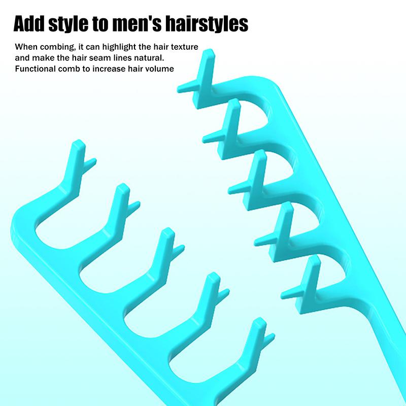 Pettine Volumizzante a Denti Lari Strumenti per Arricciare Capelli con Texture Soffice per Uomini Ideale per Tutti i Tipi di Capelli Strumenti per Acconciature