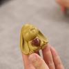 HOYIHM Purple Clay Heart Rabbit Tea Pet Vintage Flowerpot Landscaping Tea Figurine Play Toys Tea Statue Ornaments Tea Ceremony