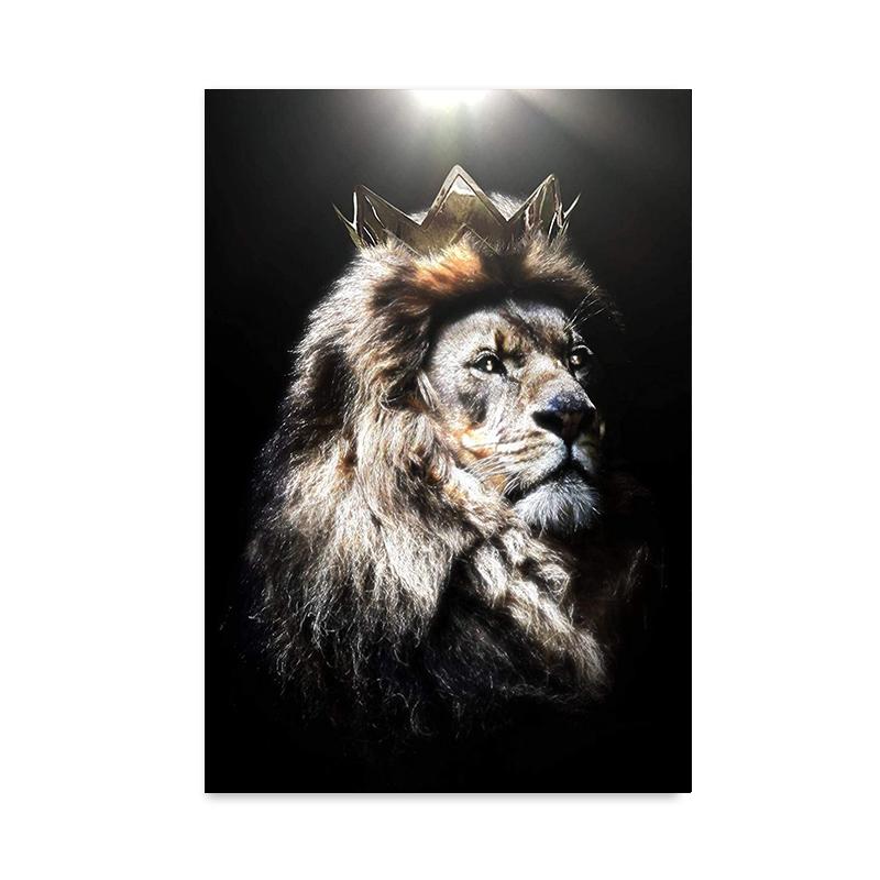 Abstract Animal Lion Canvas Poster Printing Modern Painting Wall Art Picture for Living Room Home Decoration Gift Cuadros