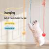 Self-Amusement Swinging Rabbit Fur Ball Cat Teaser Toy