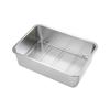 304 Stainless Steel Deep Square Steaming & Draining Pan with Mesh Insert