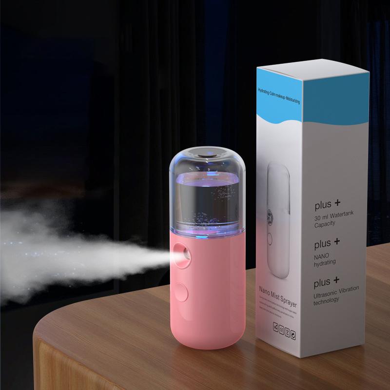 Portable Facial Nano Spray Face Moisturizing Hydrating Cool Spray 30ML Mist Sprayer Facial Mister Steamer for Skin Care, Makeup