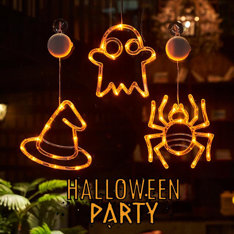Mingyu Halloween Pumpkin Suction Cup Lights Decor Set