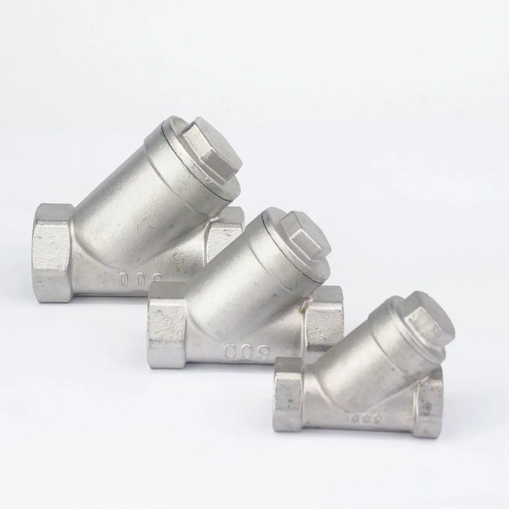 1/4" 3/8" 1/2" 3/4" 1" 1-1/4" 1-1/2" 2" BSP NPT Female 304 Stainless Steel Inline Y Filter Strainer 1.6 MPA -20 to 230 Degree C