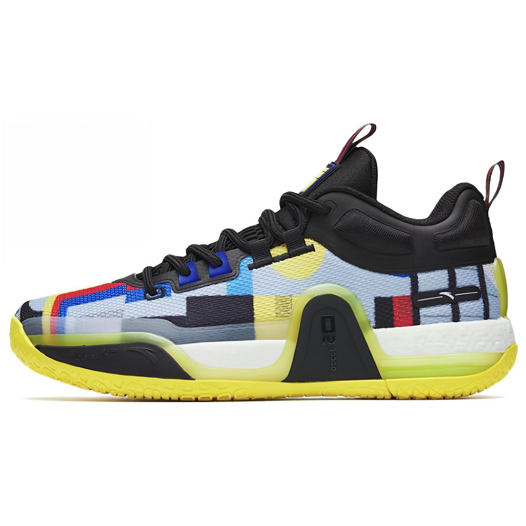 

New Anta Bastard Cushioning Anti Slip And Wear Resistant Low Top Basketball Shoes Men s Black Yellow 112241112-6 42