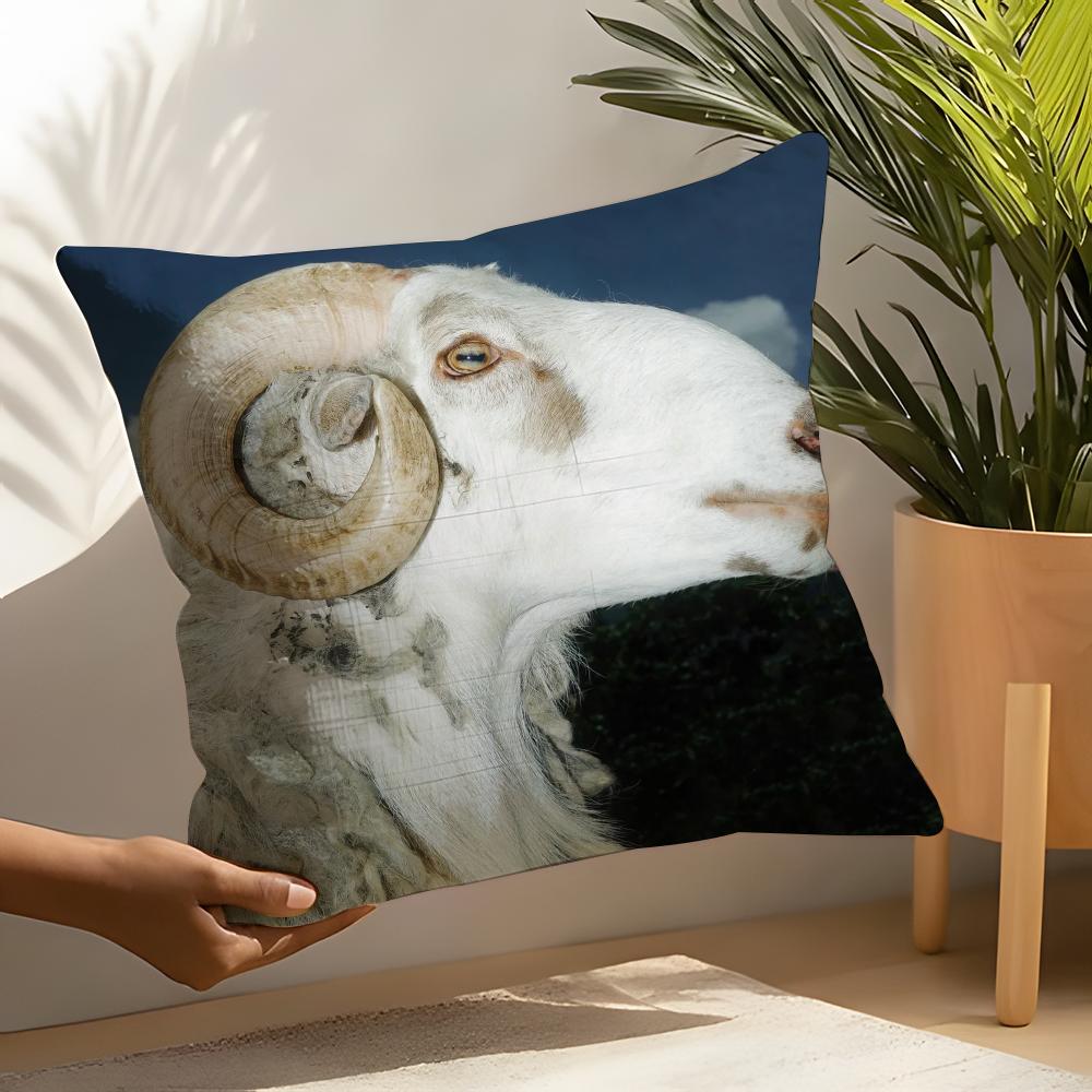 Cooles Ziegen-Meme Kissenbezug Heim Wohnzimmer Dekoration Leinen Kissenbezüge Kissenhülle