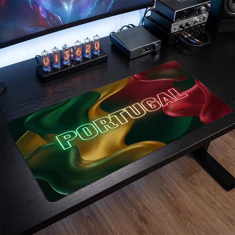 Portugal Football Crest Mouse Pad, Extended Non Slip Rubber Desk Mat for Gaming Office Laptop Fan Gift
