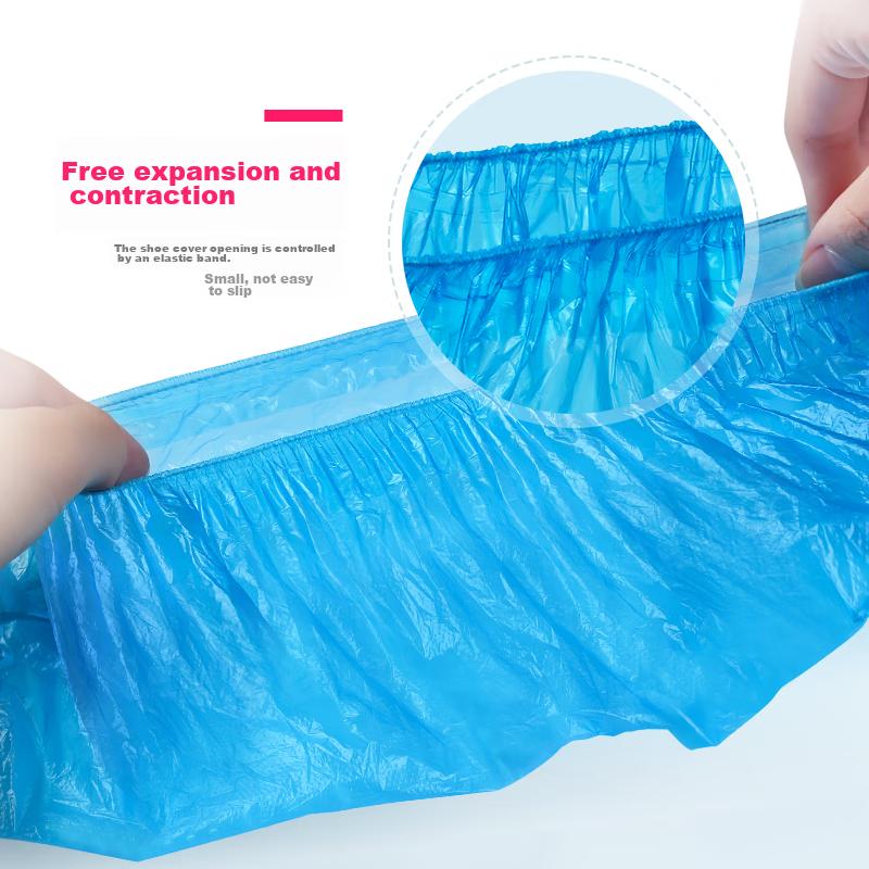Shoe Covers [One Size Fits All, Thickened PE] Disposable Plastic Household Dust-Proof Shoe Covers, Anti-Dirt Foot Protectors, 500 Pieces